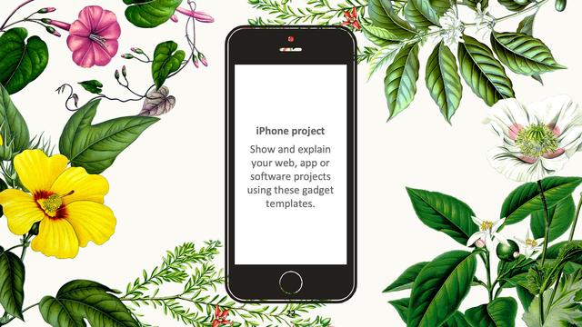 PPT植物插图模板——可免费下载，一键替换文字