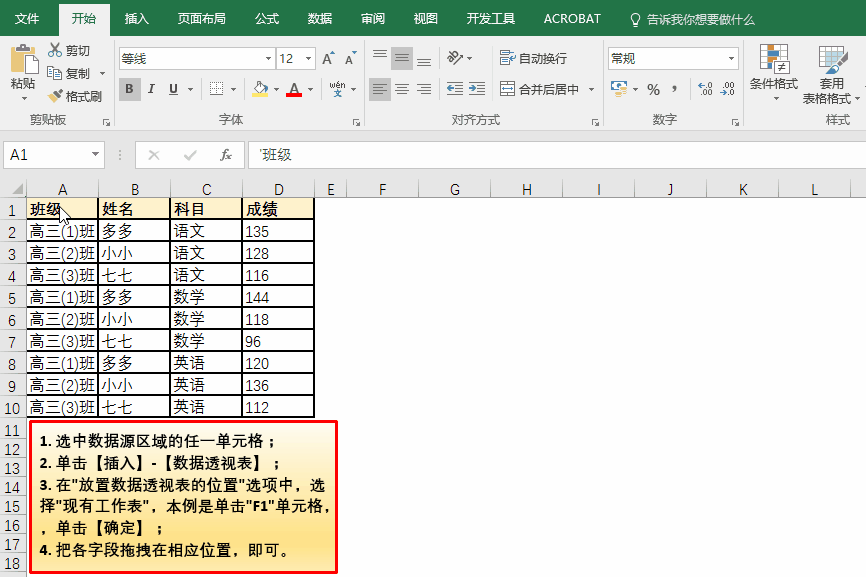 <a href='https://www.qiaoshan022.cn/tags/Excelshuju_2987_1.html' target='_blank'>Excel数据</a>透视表：它没有那么难，先来几个最简单的！