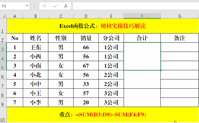 EXCEL技巧，合并<a href='https://www.qiaoshan022.cn/tags/danyuangekuaisuqiuhe_1142_1.html' target='_blank'>单元格快速求和</a>