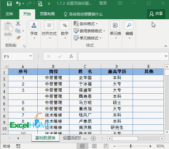 一组Excel打印技巧，实用就好
