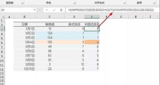 常用的Excel排名公式大全，你收藏了吗？