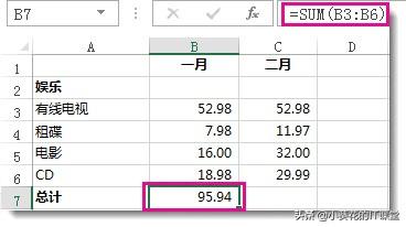【Excel基本操作-文字版】使用“自动求和”对数字求和