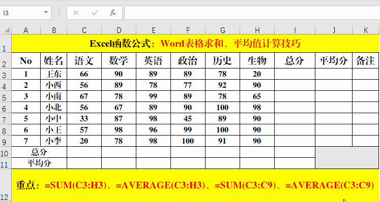 <a href='https://www.qiaoshan022.cn/tags/Excelhanshugongshi_2186_1.html' target='_blank'>Excel函数公式</a>：在Word中自动求和、求平均值你会吗？