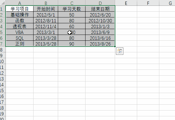 用Excel做个甘特图，表格一秒高大上