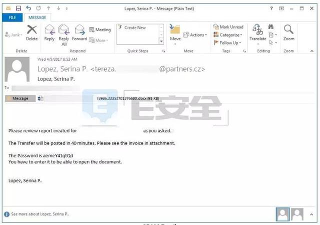 垃圾邮件攻击：加密Word文档安装Ursnif键盘记录器