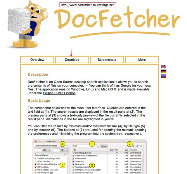 推荐一个搜索软件-DocFetcher（全文搜索软件）