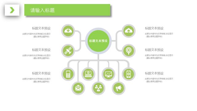 PPT模板：创意绿色风微立体商业策划案