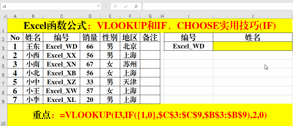 <a href='https://www.qiaoshan022.cn/tags/Excelhanshugongshi_2186_1.html' target='_blank'>Excel函数公式</a>：VLOOKUP和IF、CHOOSE组合实用技巧解读