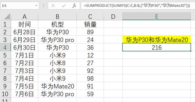 Excel中条件求和SUMIFS函数用法大全，学会不加班