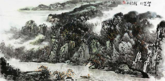 贾述轩国画山水作品赏析：艺术地诠释大自然的语言