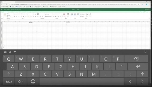 Chrome编辑Excel等在线文档时将更好兼容Windows 10虚拟键盘