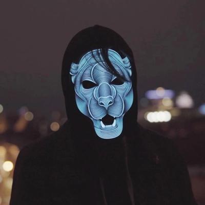 CAJISO LED 声光面具，通过感知音乐的节奏，转化为面具光影效果