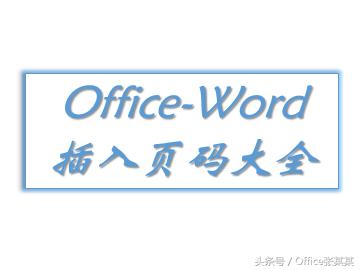 职场高效率Office-Word插入页码大全