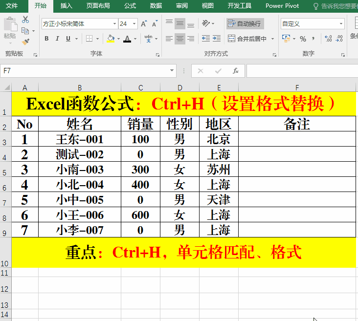 Excel函数公式：关于Ctrl+H的那些神应用，你都了解吗