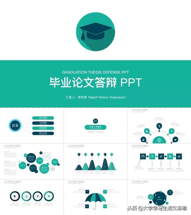 163套学术答辩PPT模板：学术汇报、毕业答辩，课堂展示必备